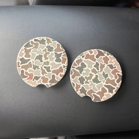 Duck Camo Car Coasters - Universal Fit - Personalization Available