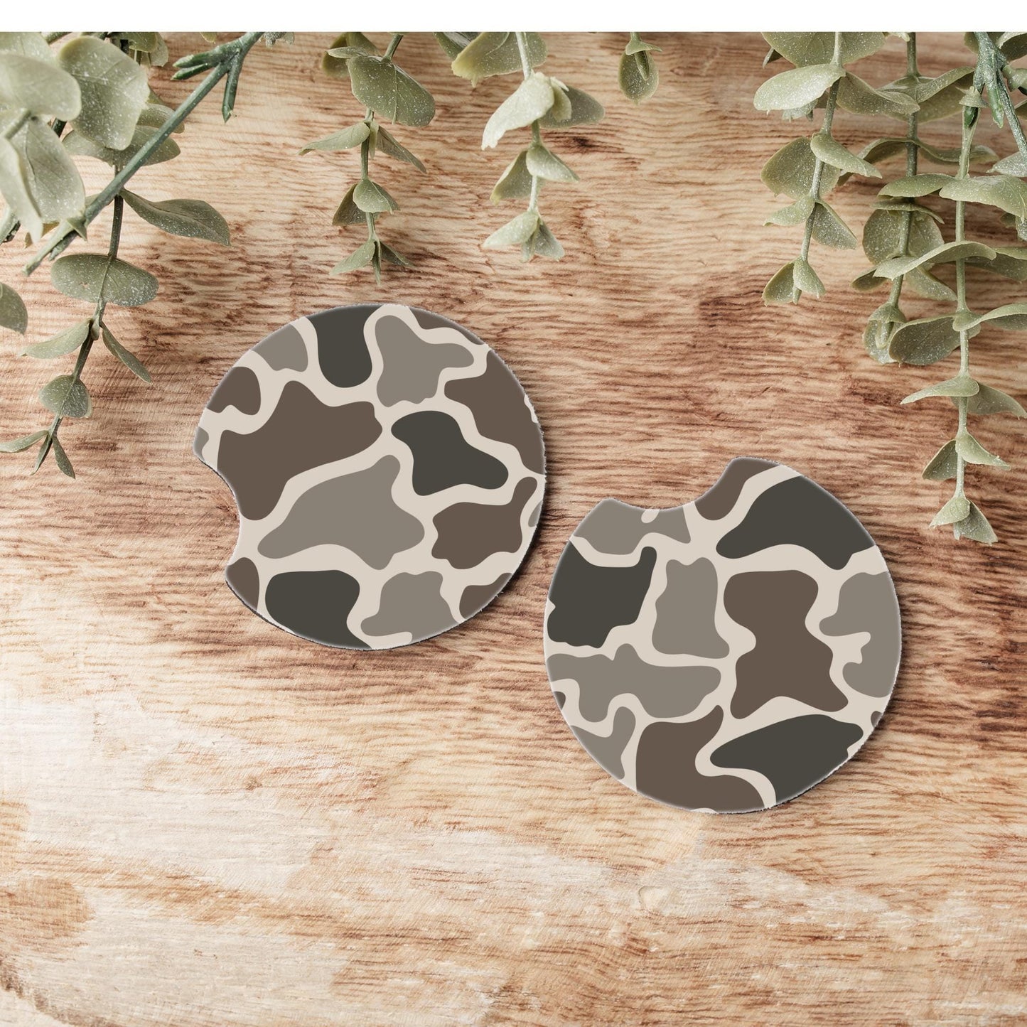 Duck Camo Car Coasters - Universal Fit - Personalization Available
