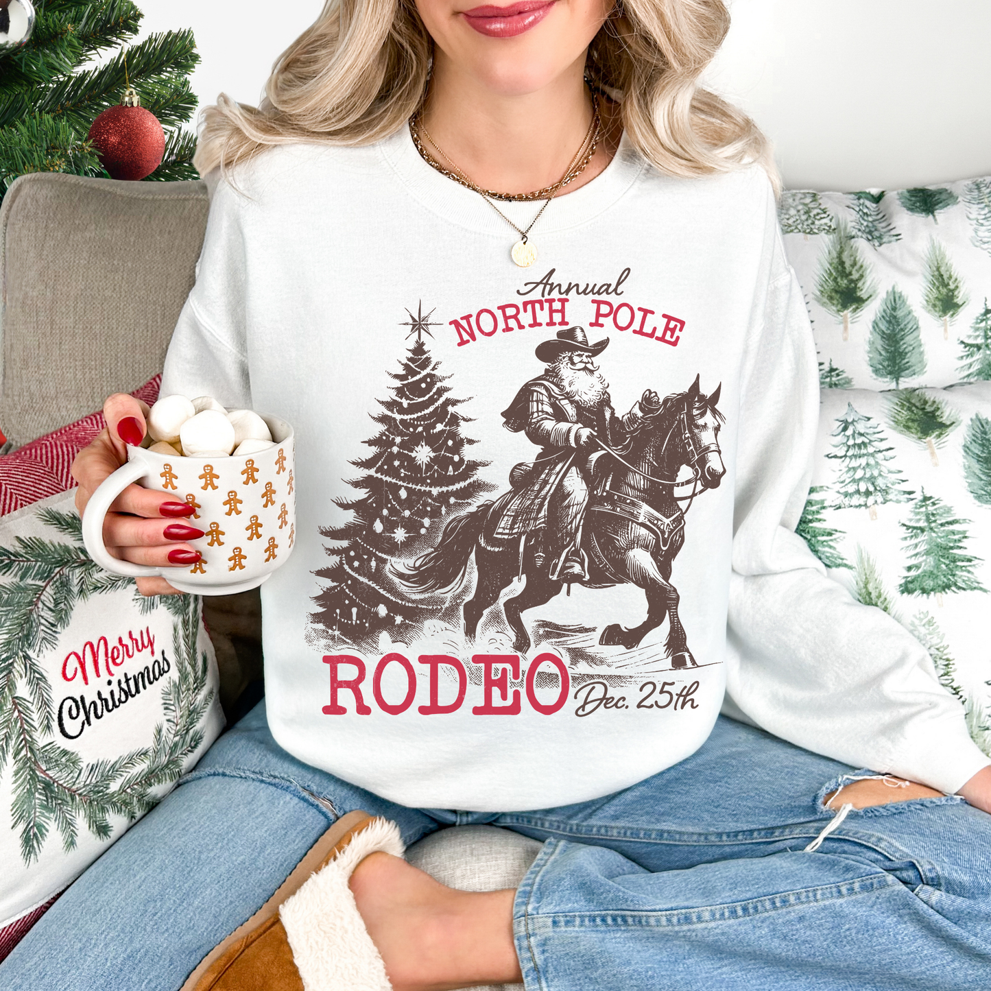 North Pole Rodeo Crewneck