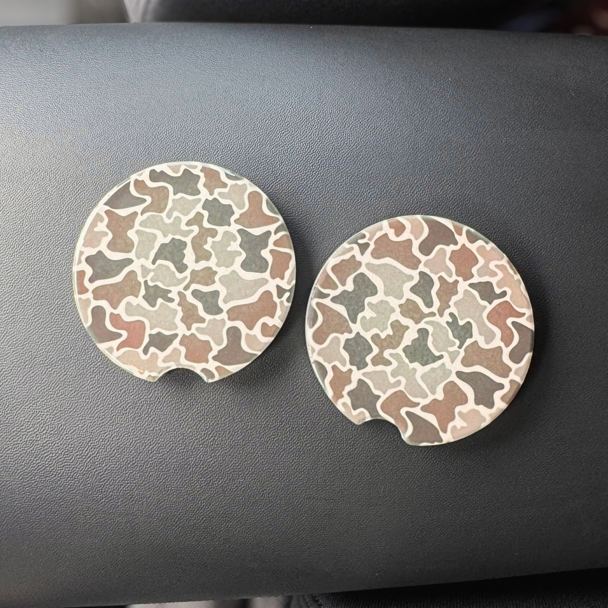 Duck Camo Car Coasters - Universal Fit - Personalization Available