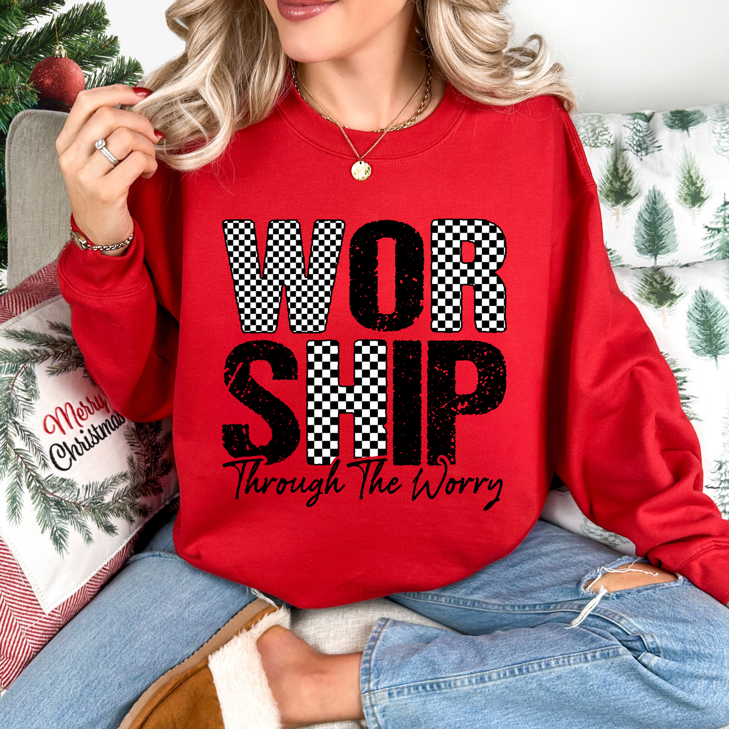 Worship Through The Worry Crewneck