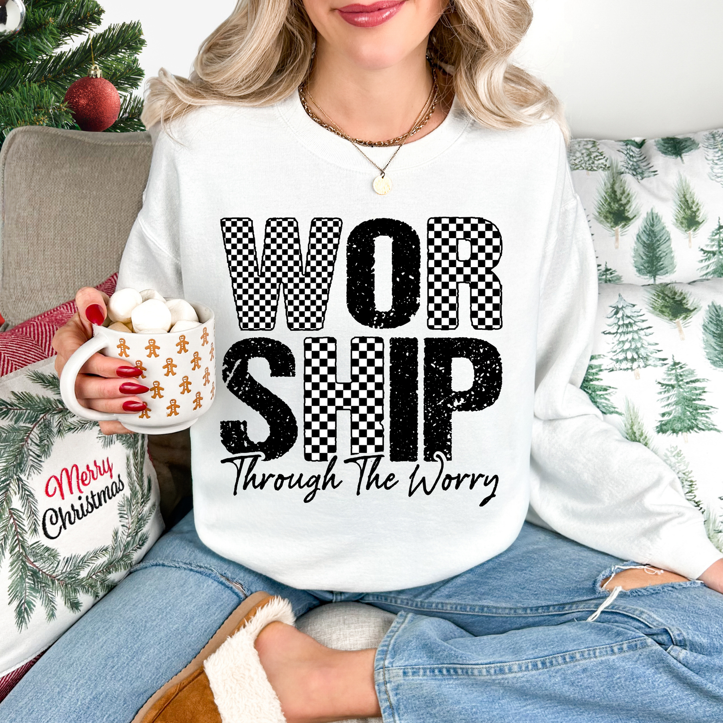 Worship Through The Worry Crewneck