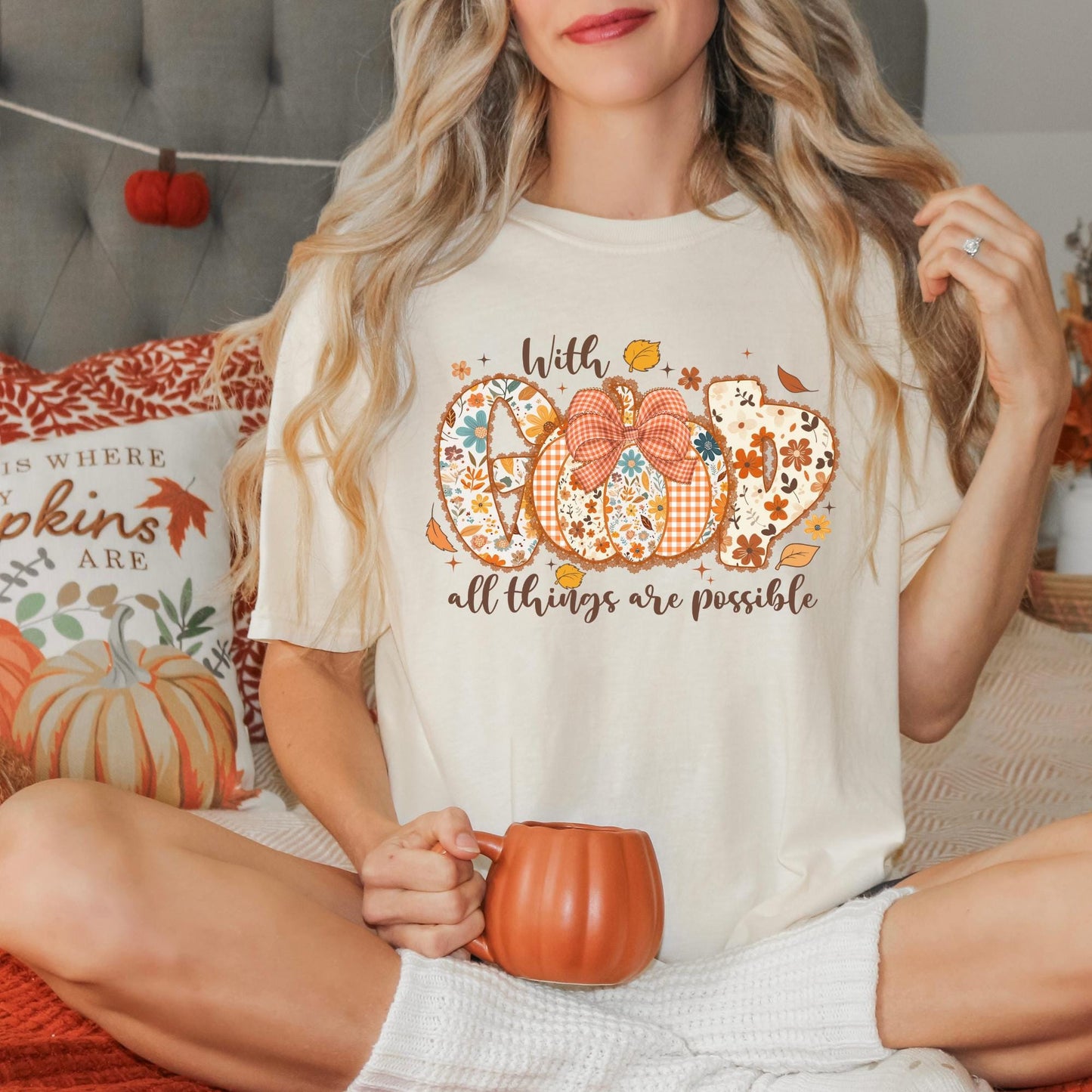 With God All Things Are Possible Fall Tee