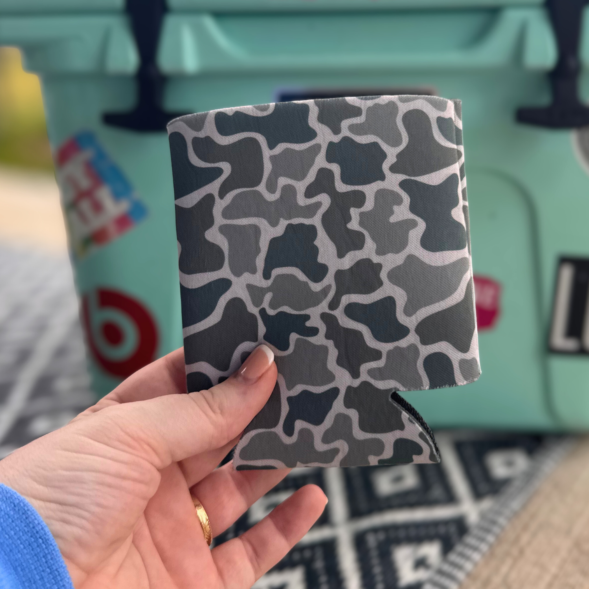Duck Camo Can Cooler - Personalization Available