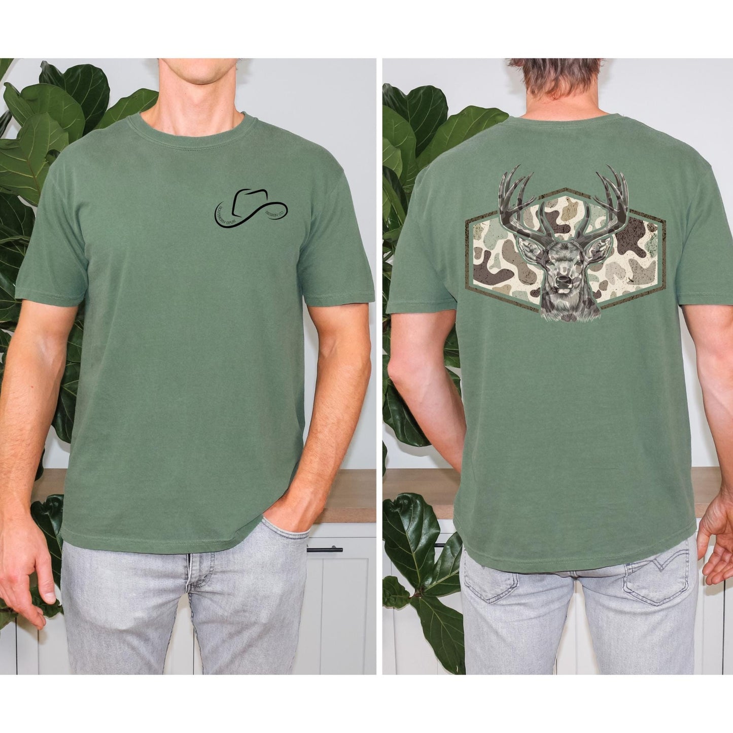 Men's Camo Buck Tee