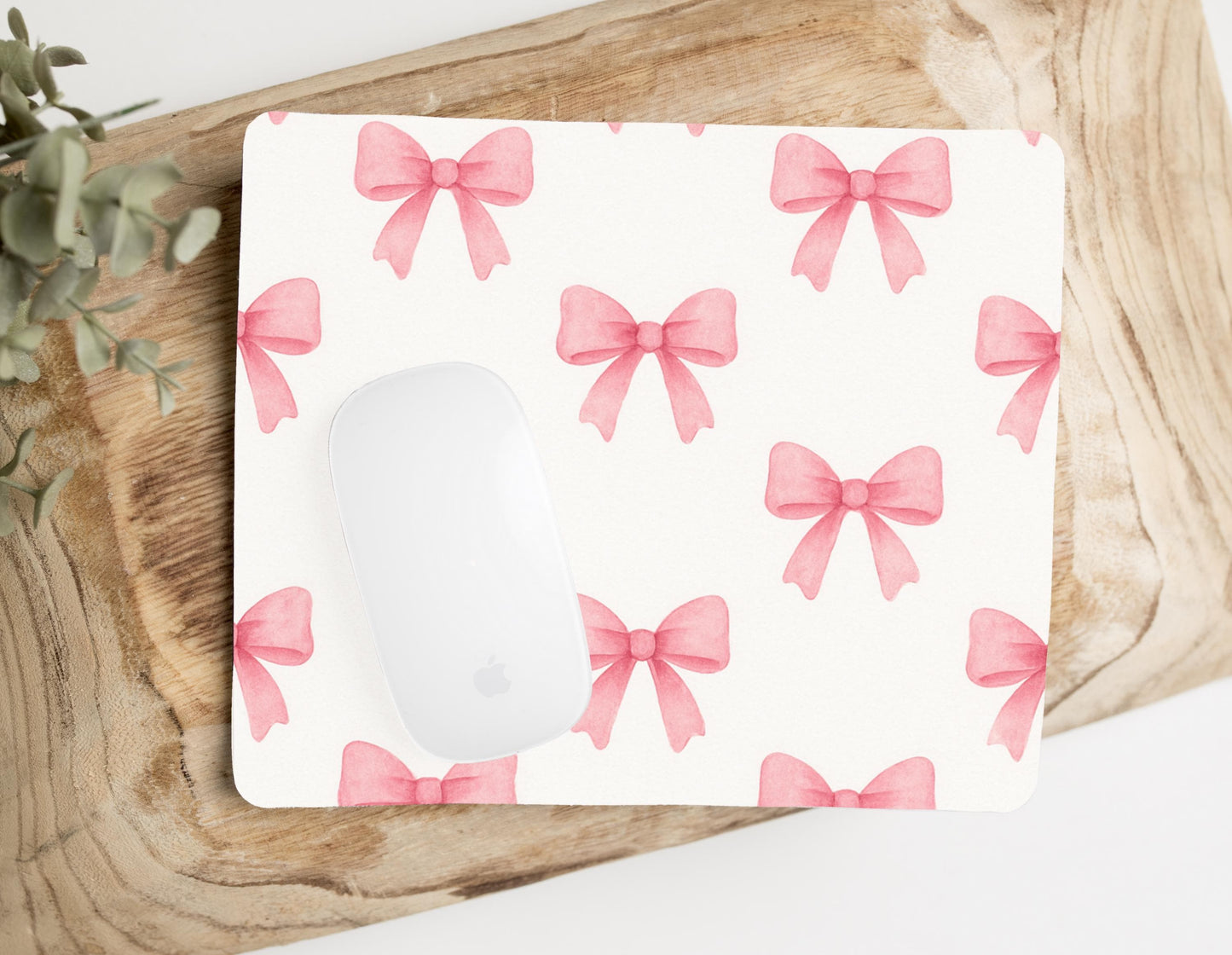Pink Bows Mousepad - Personalization Available