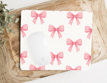 Pink Bows Mousepad - Personalization Available