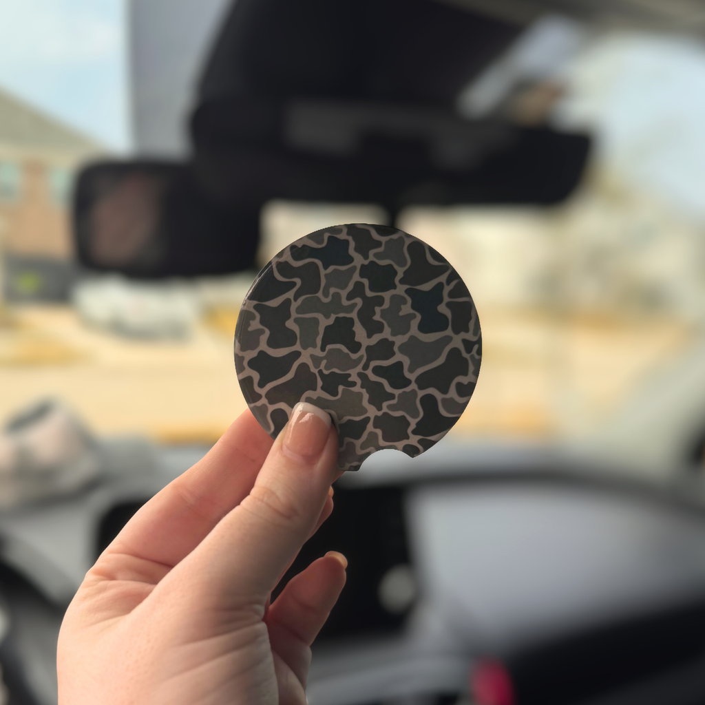 Duck Camo Car Coasters - Universal Fit - Personalization Available