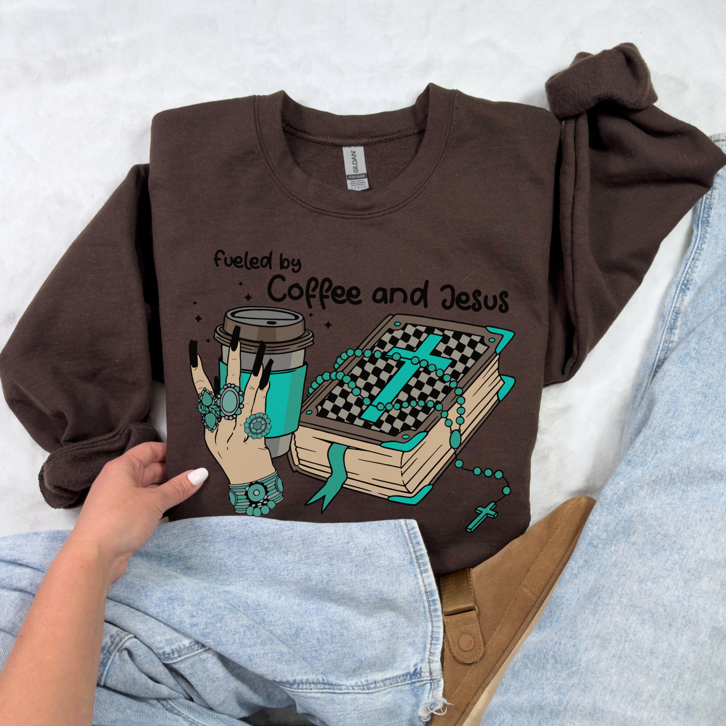 Coffee and Jesus Crewneck