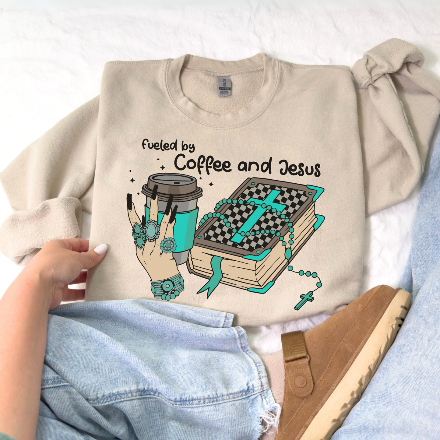 Coffee and Jesus Crewneck