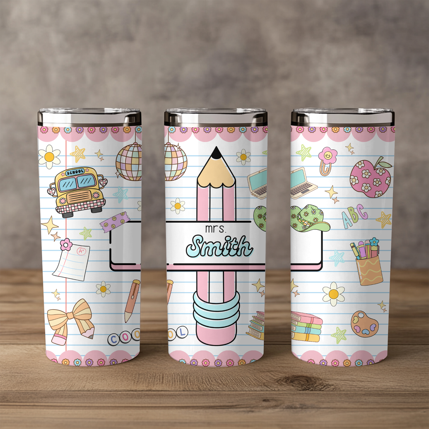 Pencil Me In Custom Teacher Tumbler - 20oz