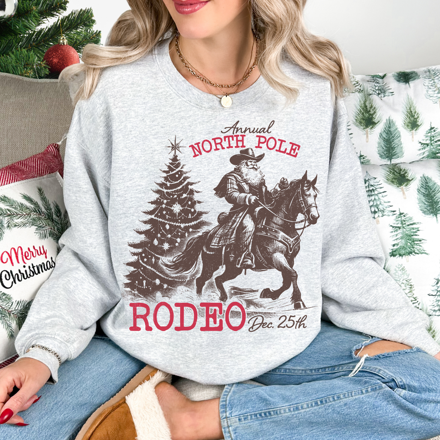 North Pole Rodeo Crewneck