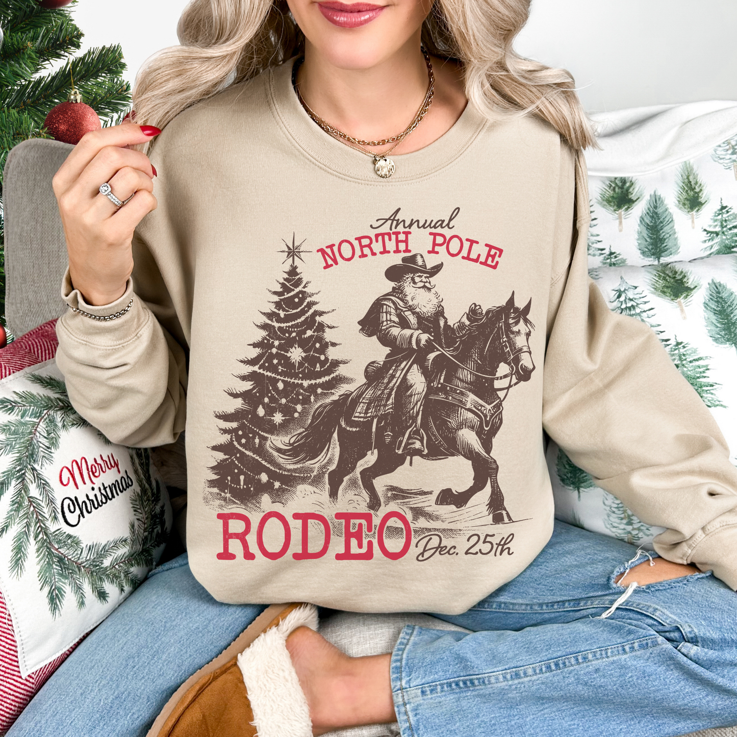 North Pole Rodeo Crewneck