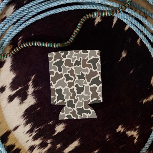 Duck Camo Can Cooler - Personalization Available