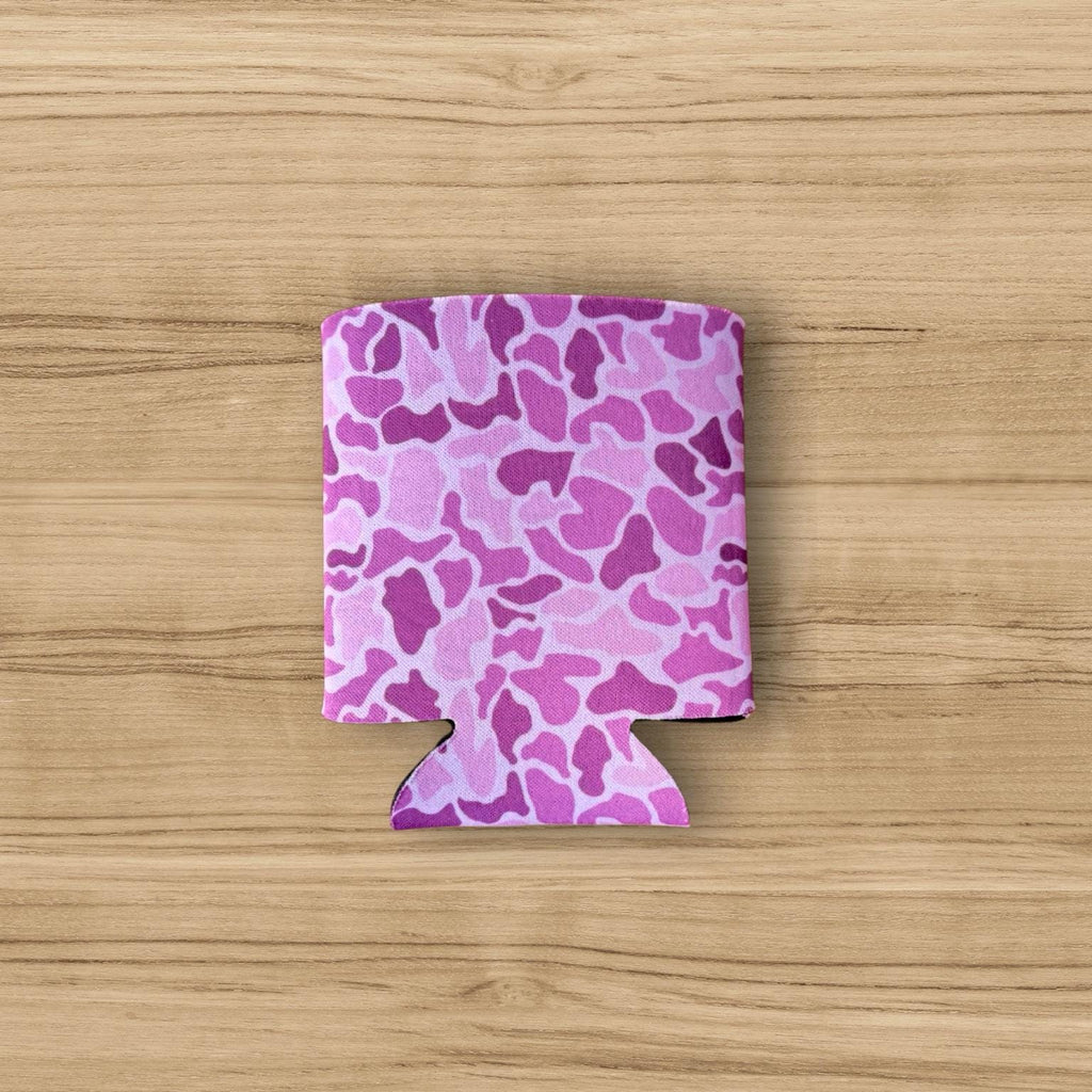 Pink Camo Can Cooler, Beer Sleeve, Bachelorette Party Favor