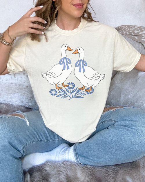 Cornflower Geese Tee